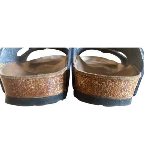 Birkenstock Arizona Two-Strap Sandals Blue Leather Size 39 (US Women’s 8) - Picture 7 of 10
